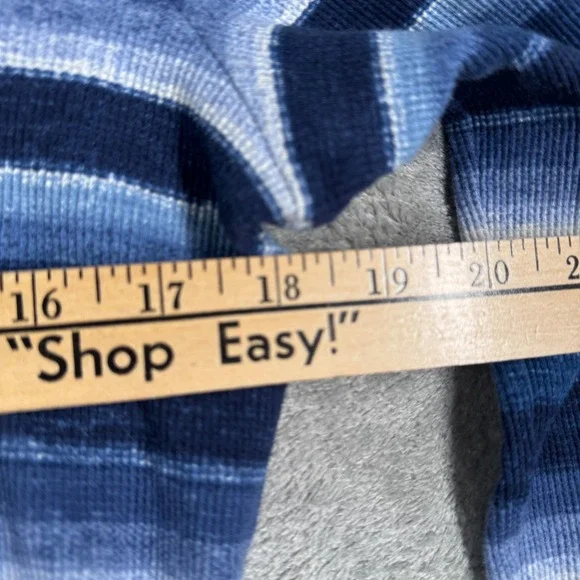 Lauren Ralph Lauren Sweater Women M Hoodie Striped Lightweight Knit Top Vintage - Picture 10 of 10